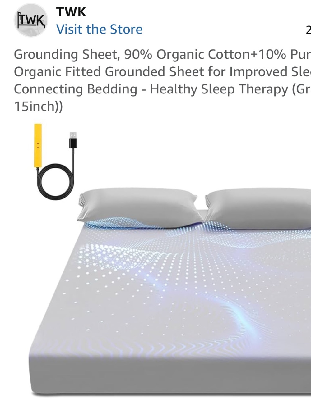 TWK Grounding Fitted Sheet in Light Gray